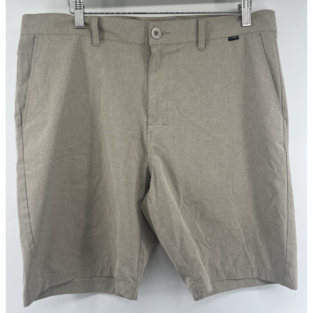 Travis Mathew Mens Shorts 40 Tan 10" Inseam Golf Hiking Walking